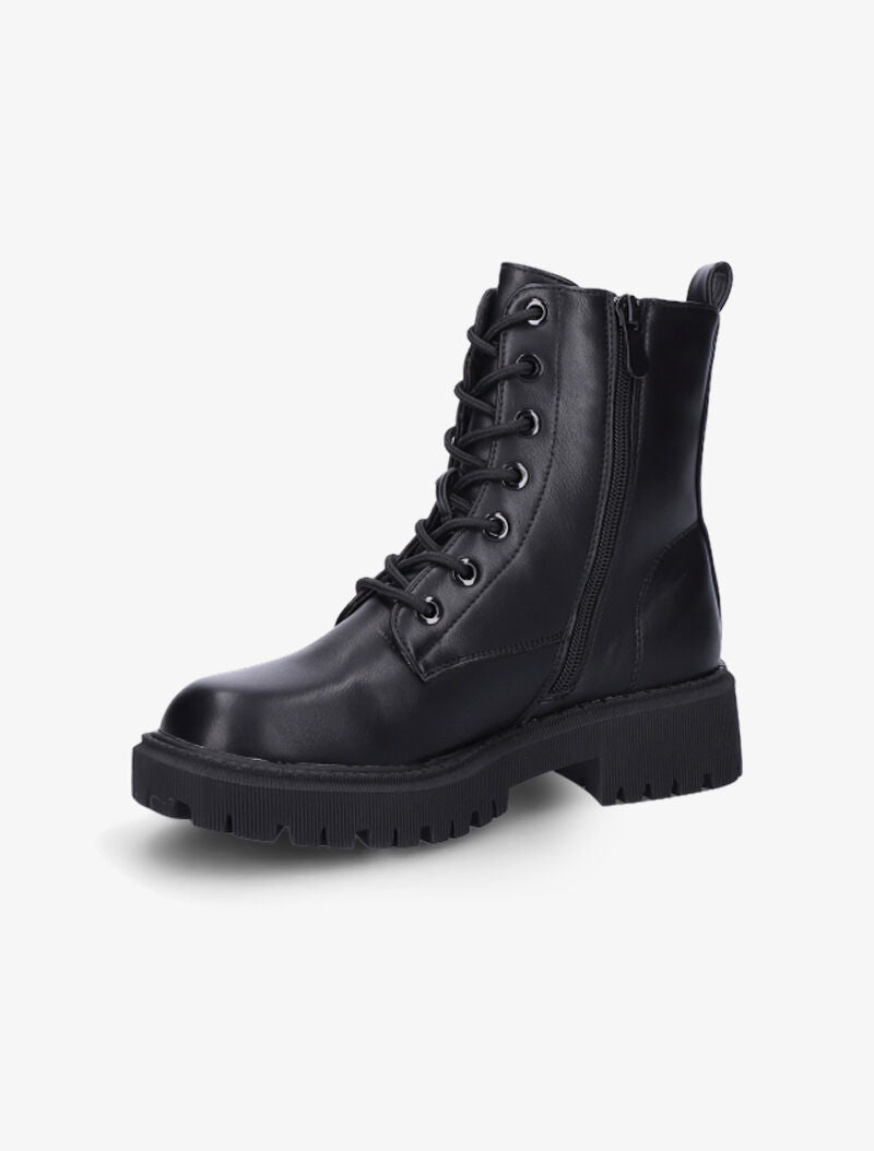 Boots style rock à zip décoratif - Noir - 4
