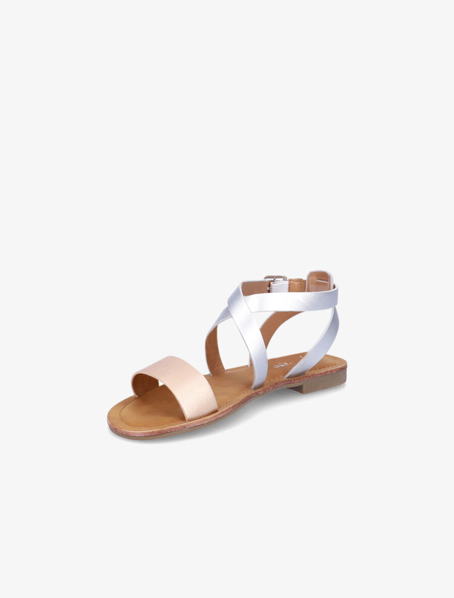 Sandales plates classiques à brides croisées - Rose gold - 2