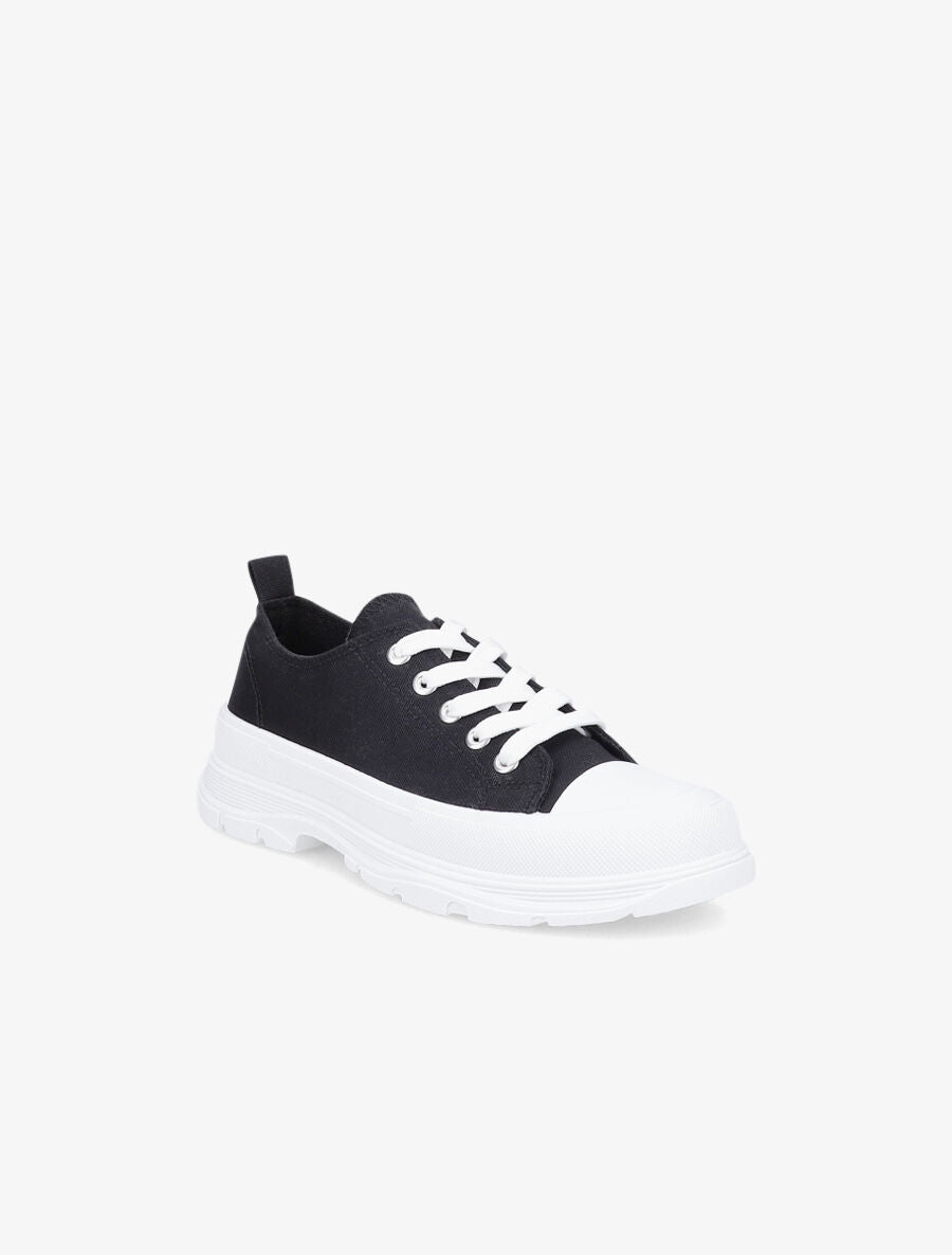 Tennis unies en toile - Noir - 2