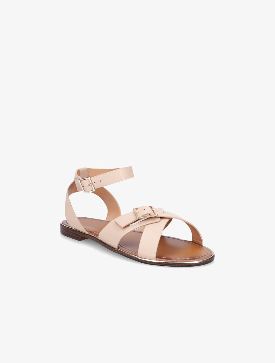 Nu-pieds à bride à boucle - Beige - 5