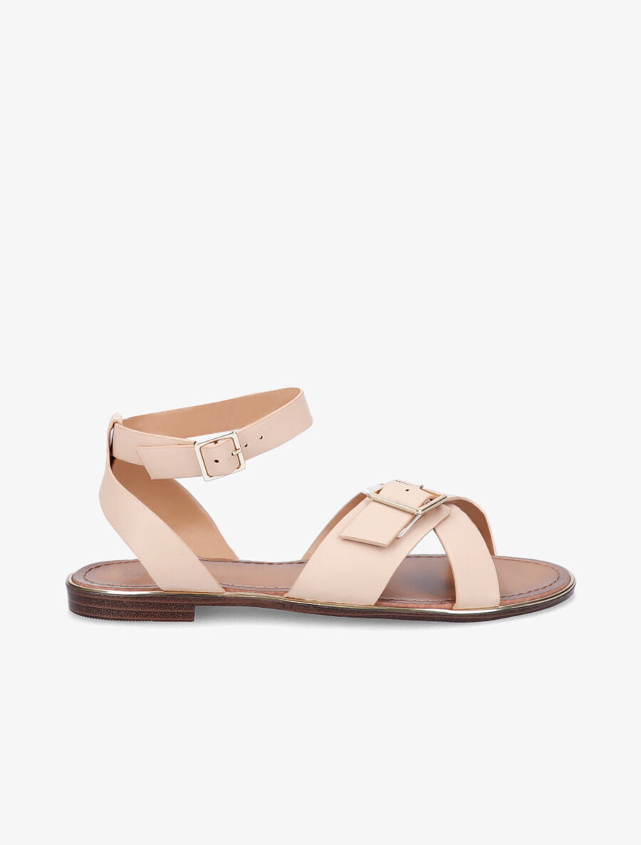 Nu-pieds à bride à boucle - Beige - 2