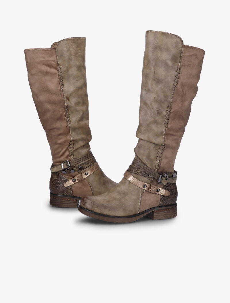 Bottes cavalières bi-matière - Kaki - 5