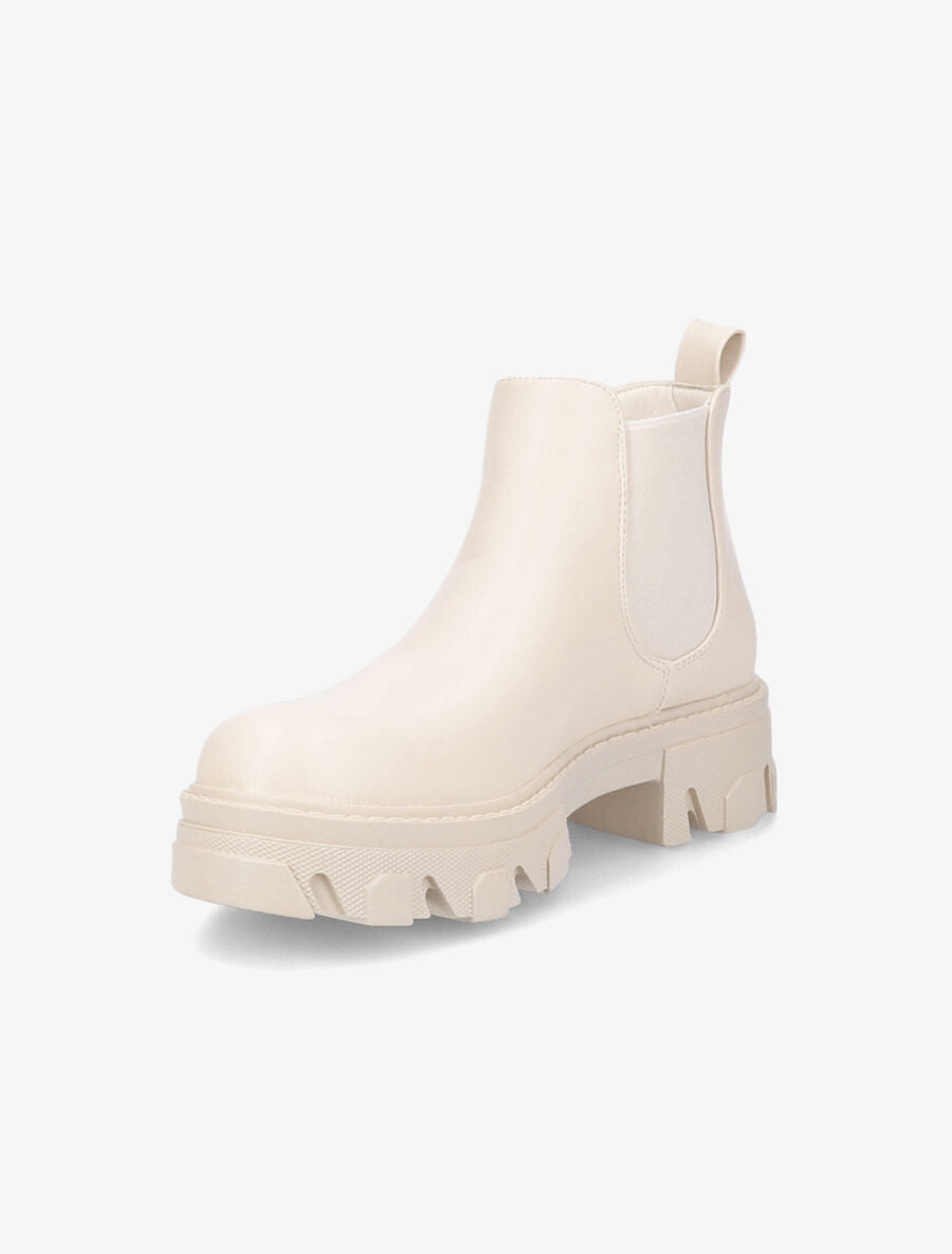 Boots à semelles crantées - Beige - 3