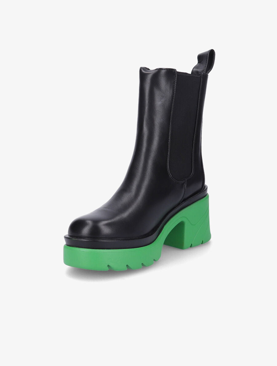 Boots crantées à semelle plateforme - Vert - 3