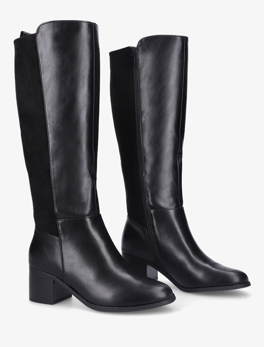 Bottes à contrefort suédé - Noir - 4