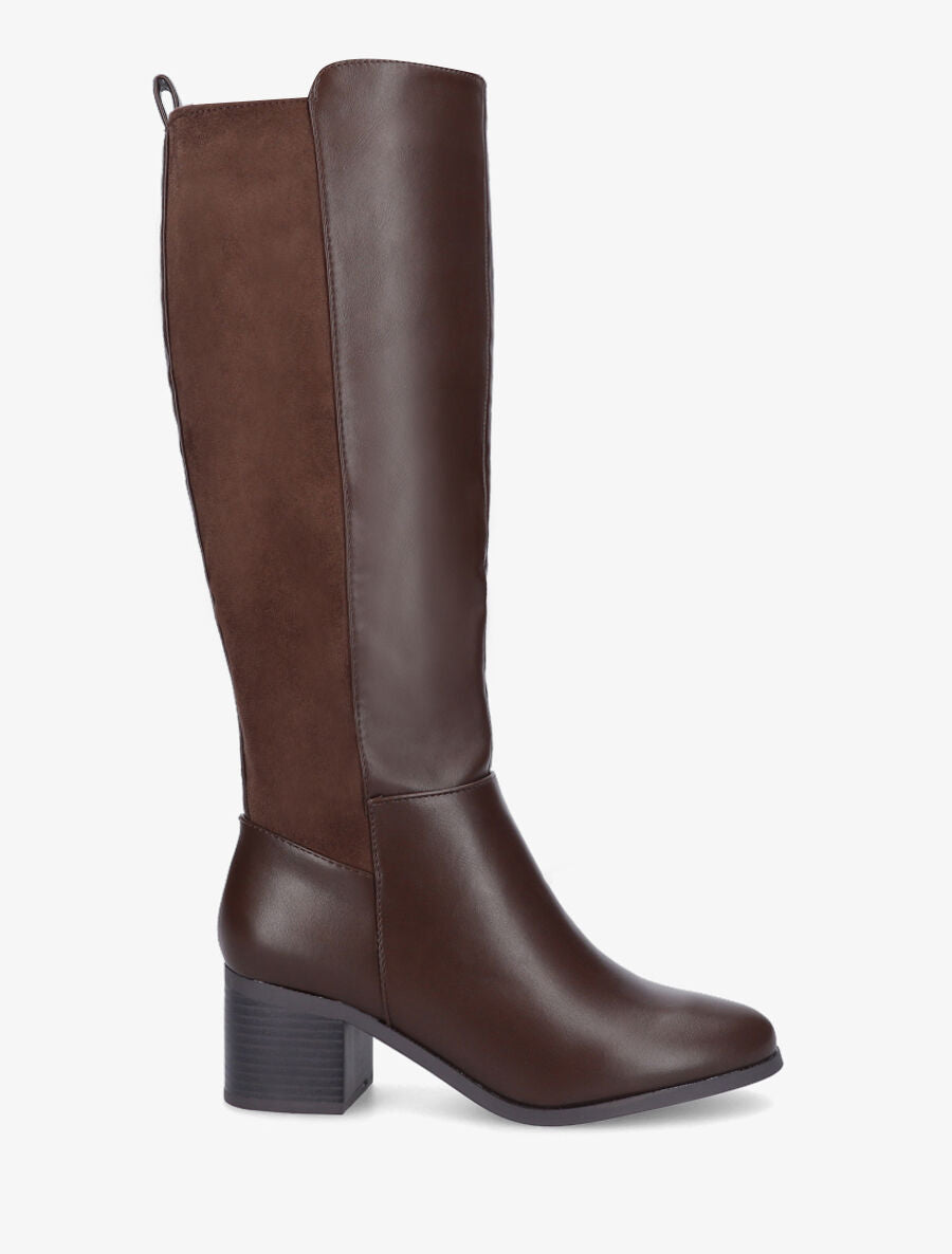 Bottes à contrefort suédé - Marron - 1