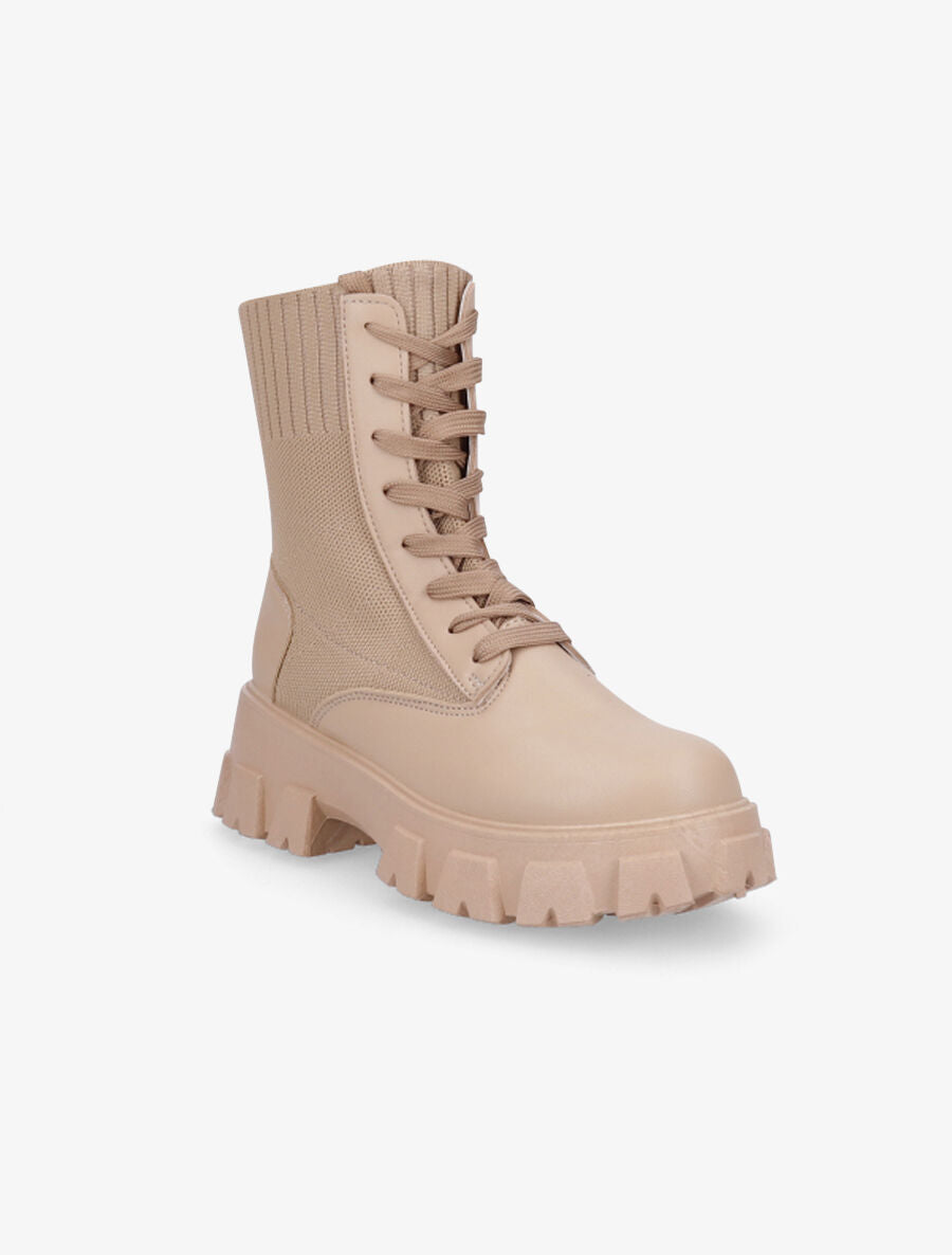 Rangers bi-matière - Taupe - 2