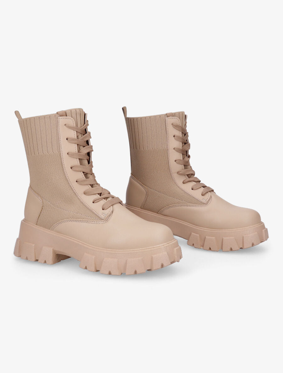 Rangers bi-matière - Taupe - 4