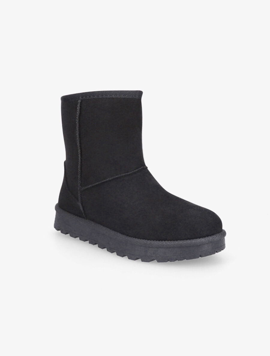 Boots fourrées en suédine - Noir - 2