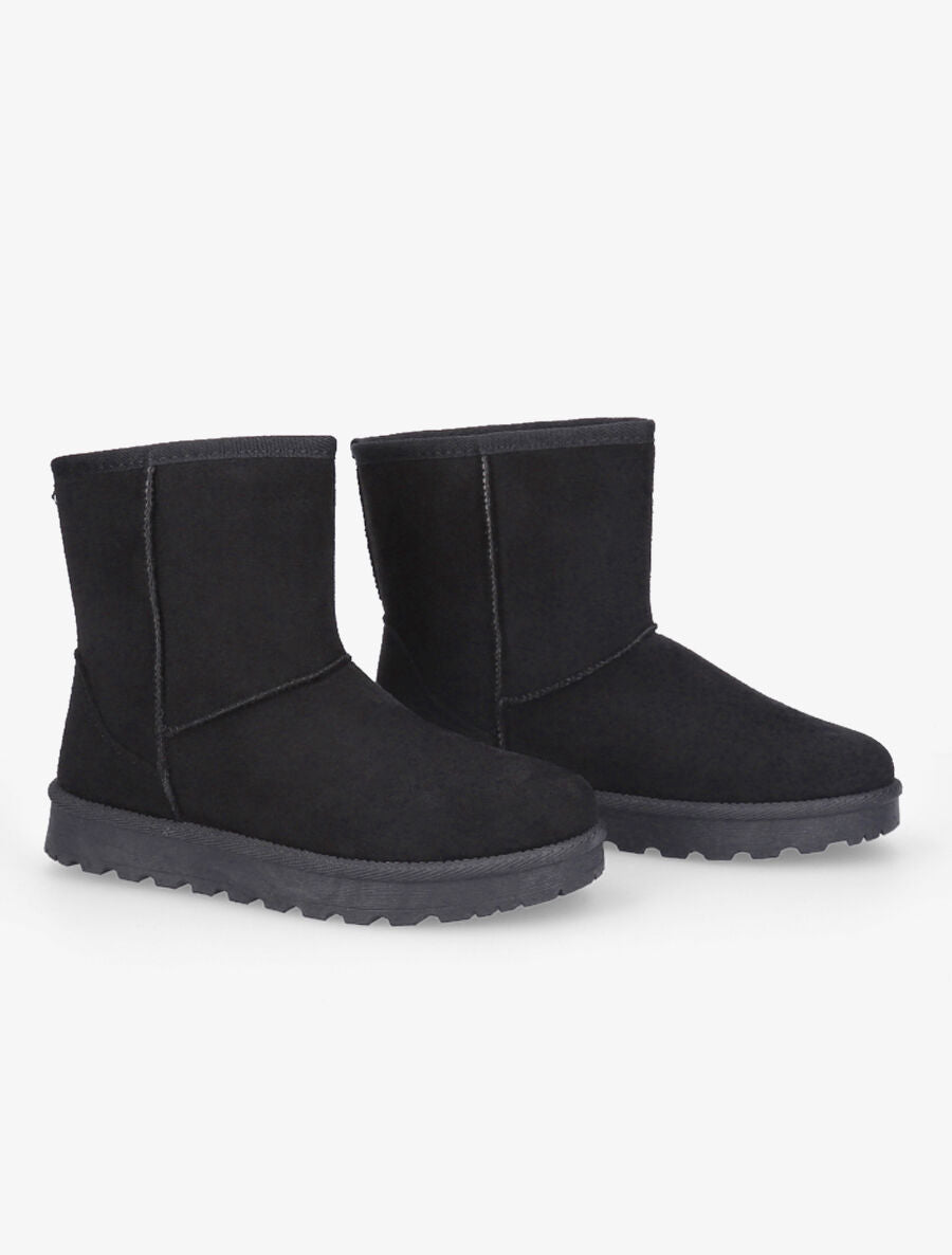 Boots fourrées en suédine - Noir - 4