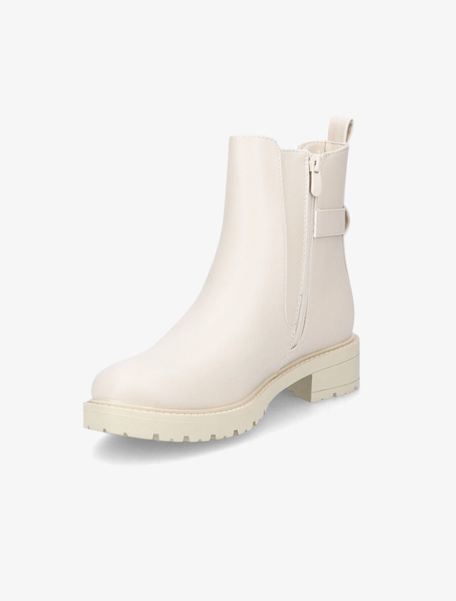 Bottines classiques élastiquées à boucle - Beige - 3