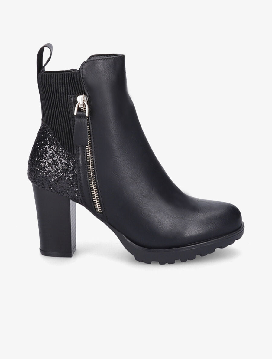 Bottines à contrefort pailleté - Noir - 5