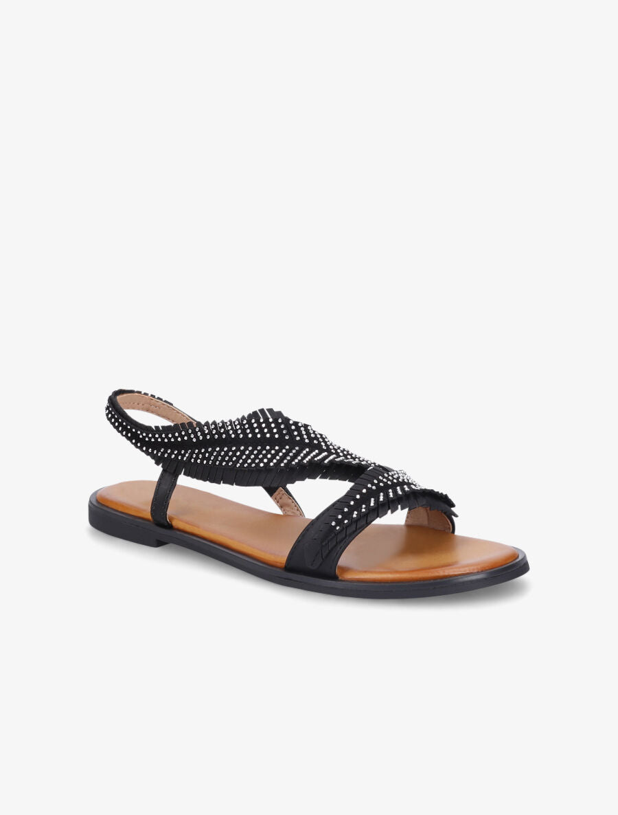 Nu-pieds fantaisies à strass - Noir - 3