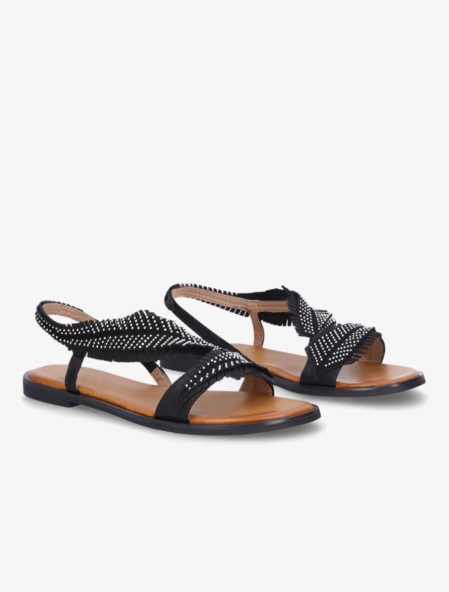 Nu-pieds fantaisies à strass - Noir - 5