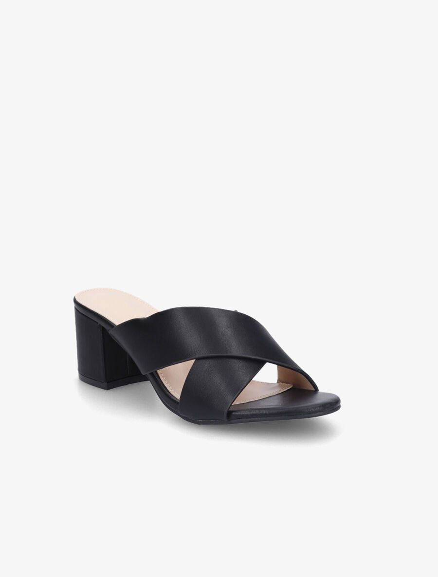 Mules à brides croisées - Noir - 2