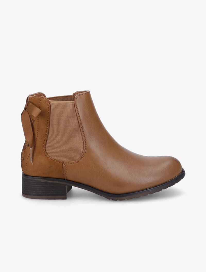 Chelsea boots à contrefort corsage - Camel - 3