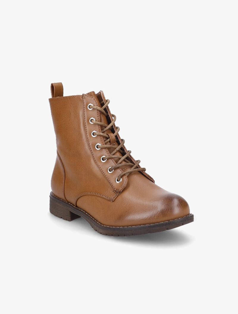 Bottines rangers à lacets - Camel - 3