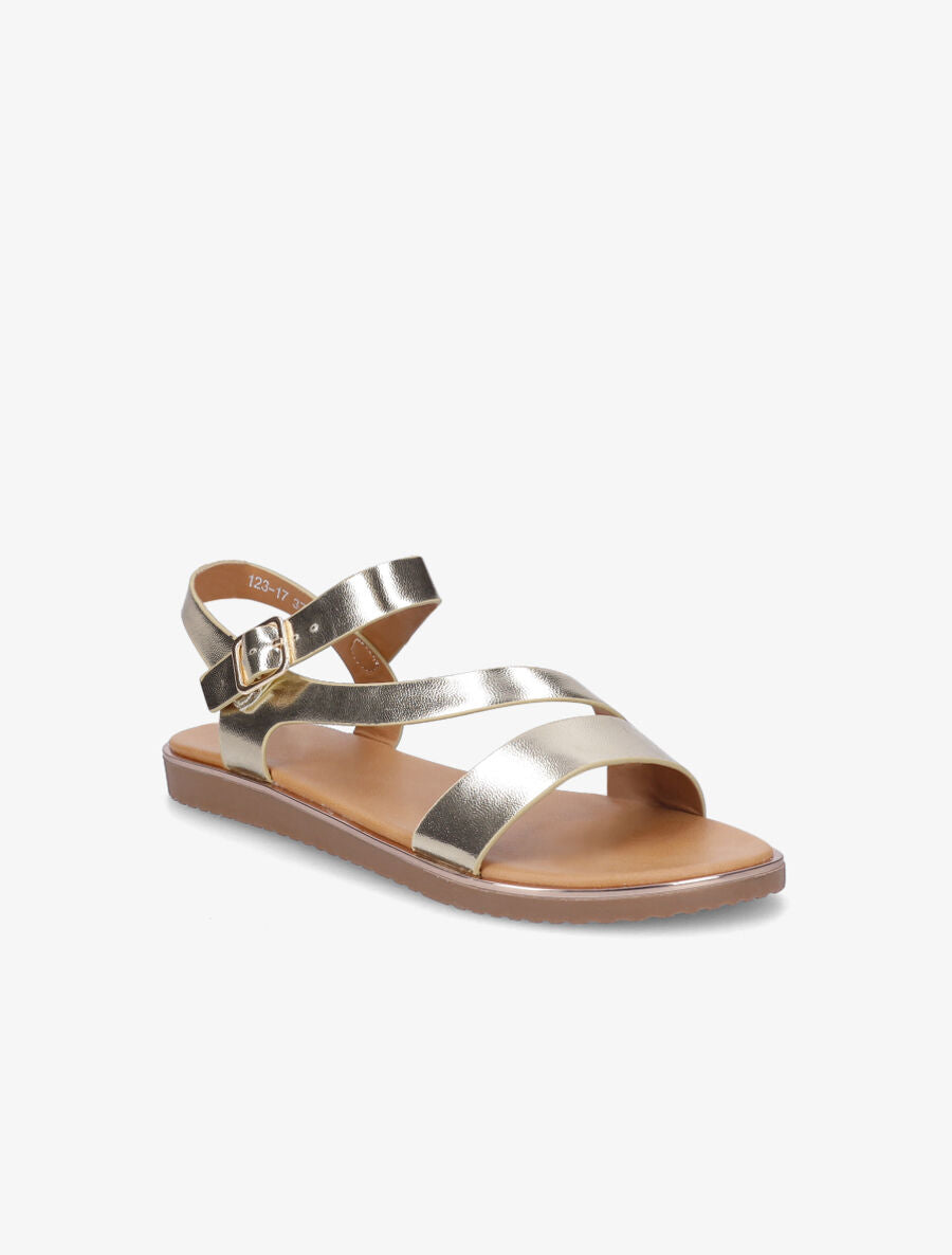 Nu-pieds à brides asymétriques - Or - 2