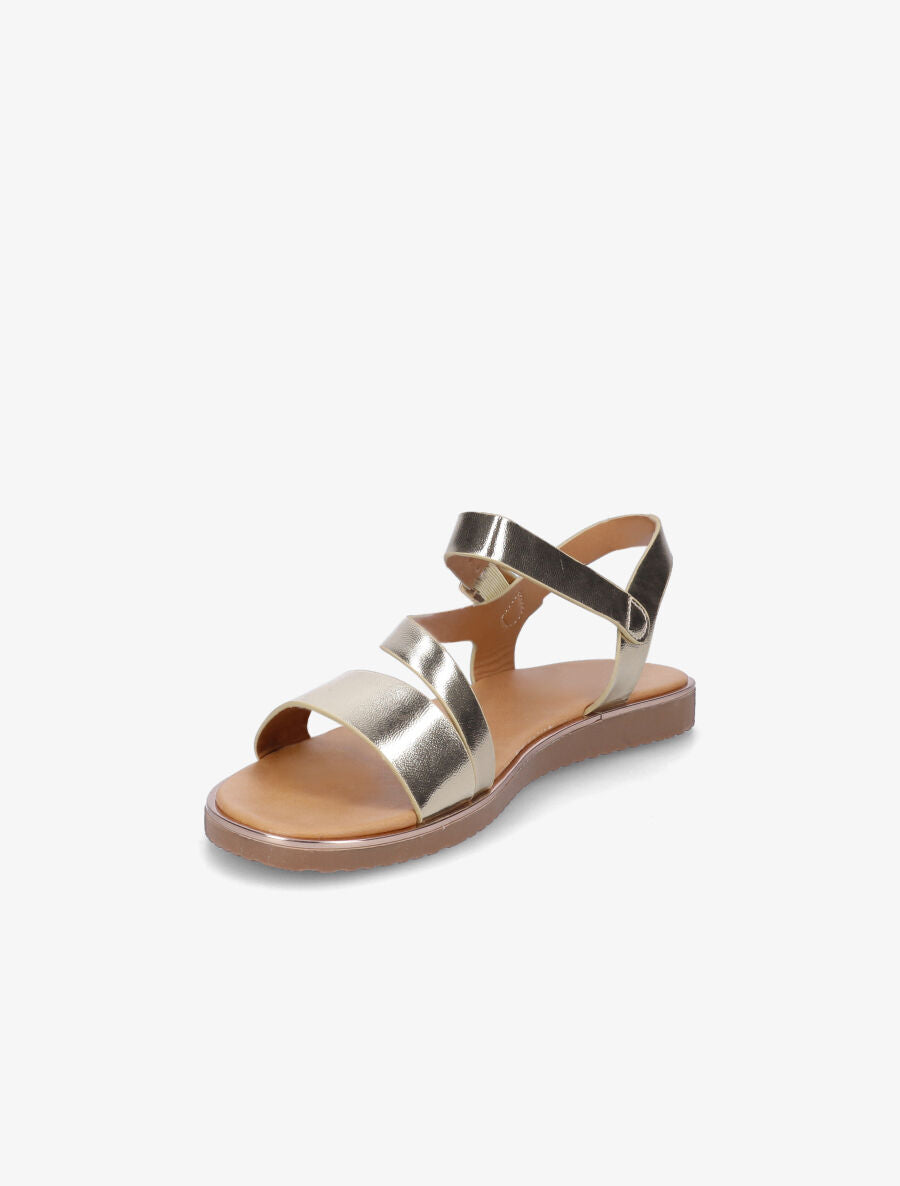 Nu-pieds à brides asymétriques - Or - 3