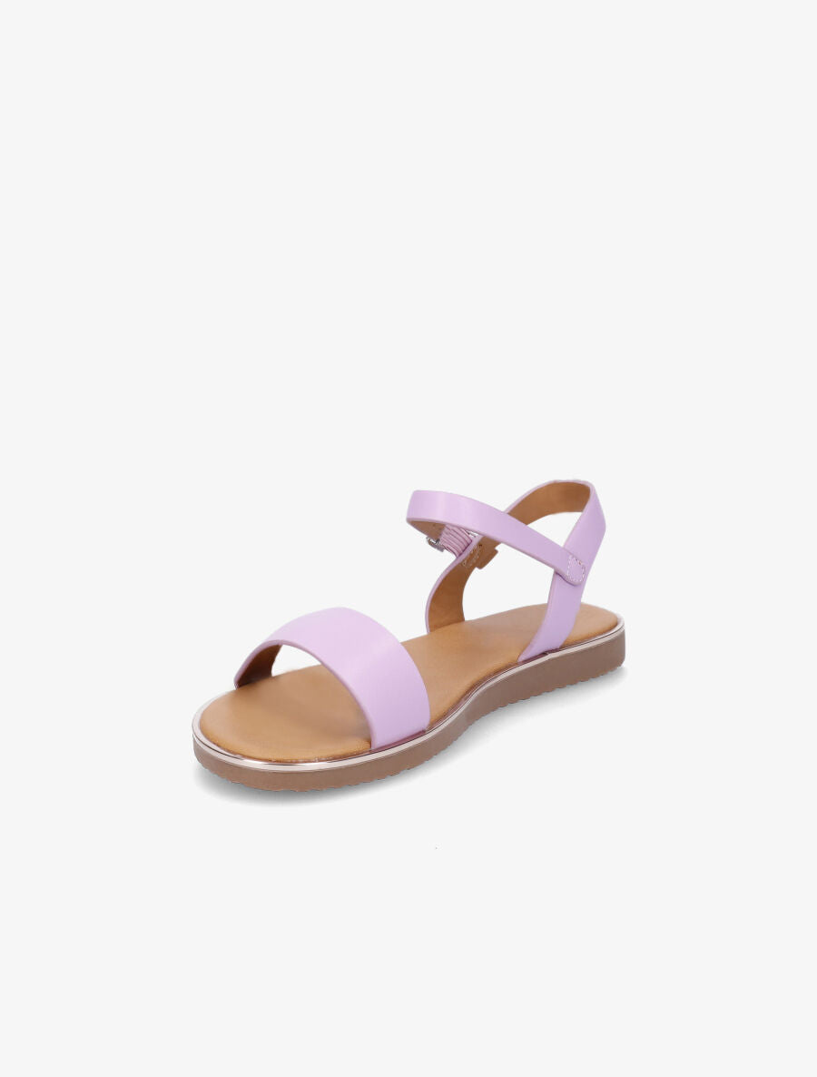 Nu-pieds basiques en simili - Lilas - 3