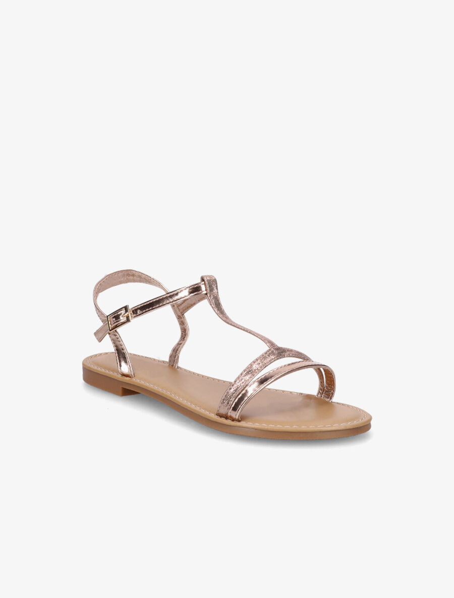 Nu-pieds à bride en T - Rose gold - 2