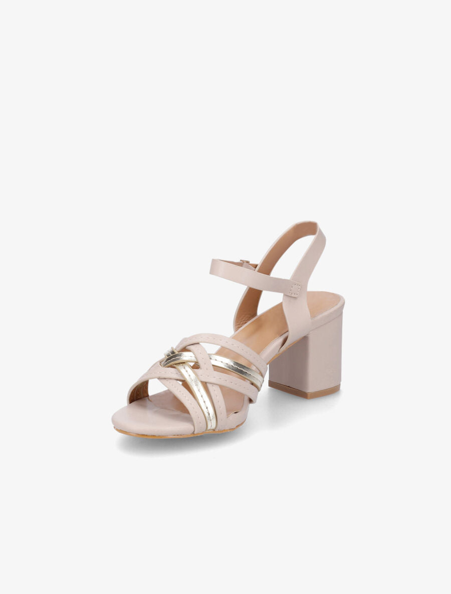 Sandales mi-hautes multibrides - Beige - 3