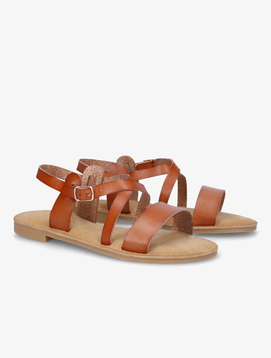 Nu-pieds en simili classiques - Camel - 4