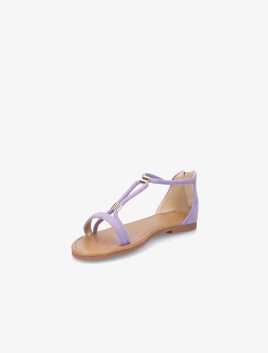 Nu-pieds en suédine - Lilas - 3