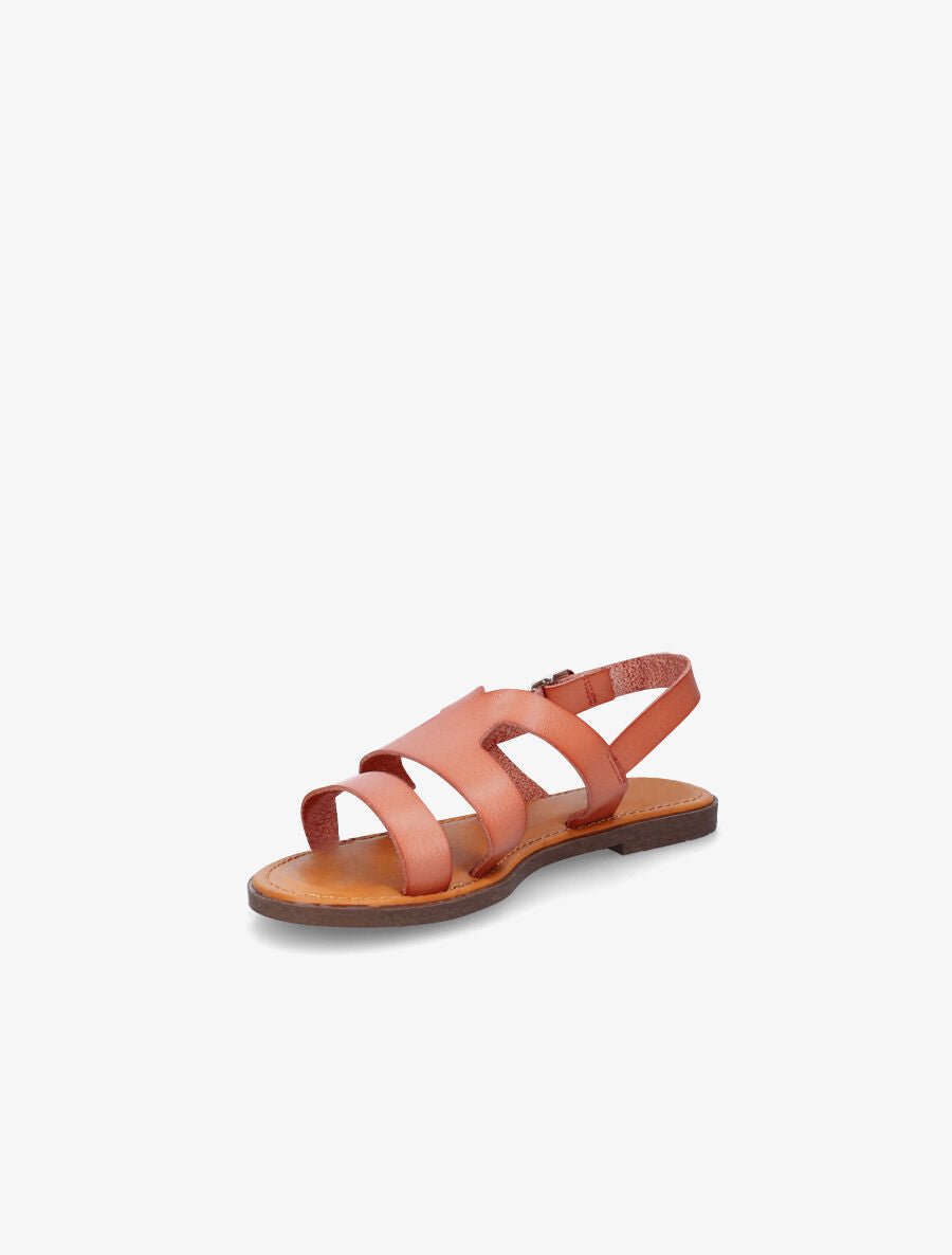 Nu-pieds classiques en simili - Corail - 3