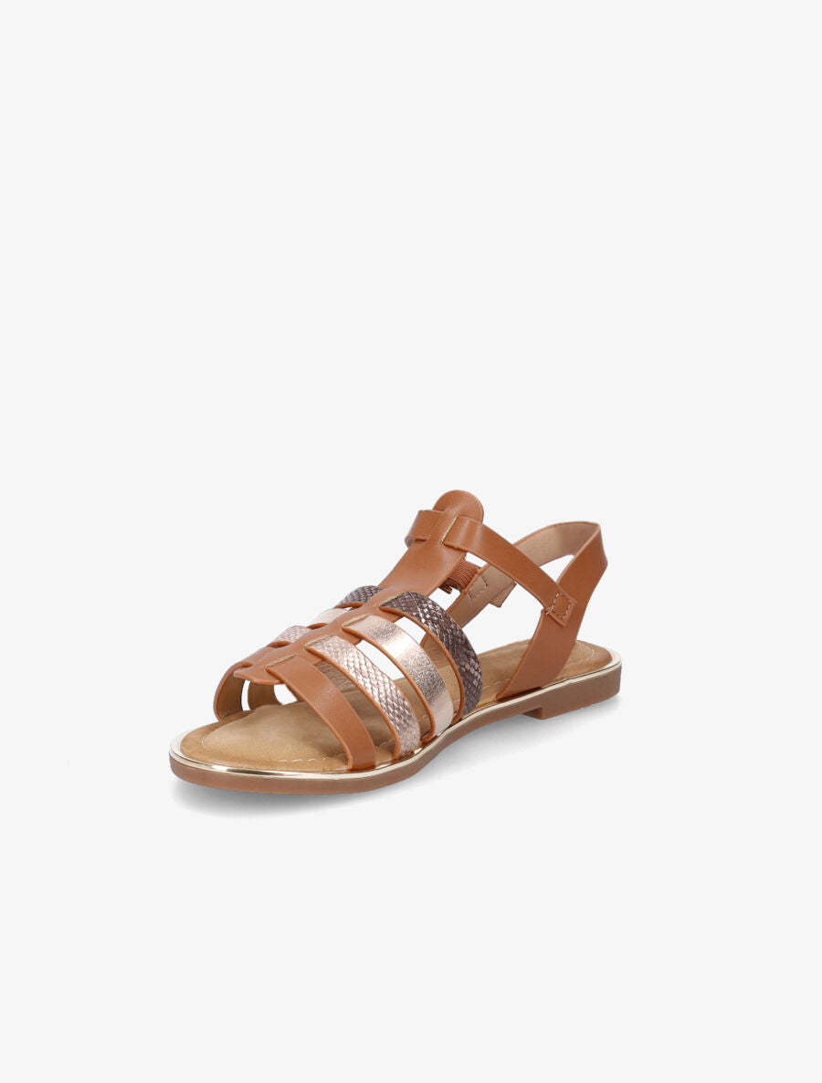 Nu-pieds en simili à multibrides - Camel - 3