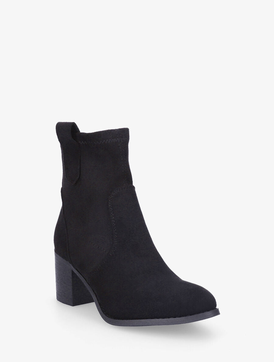 Bottines montantes en suédine - Noir - 2