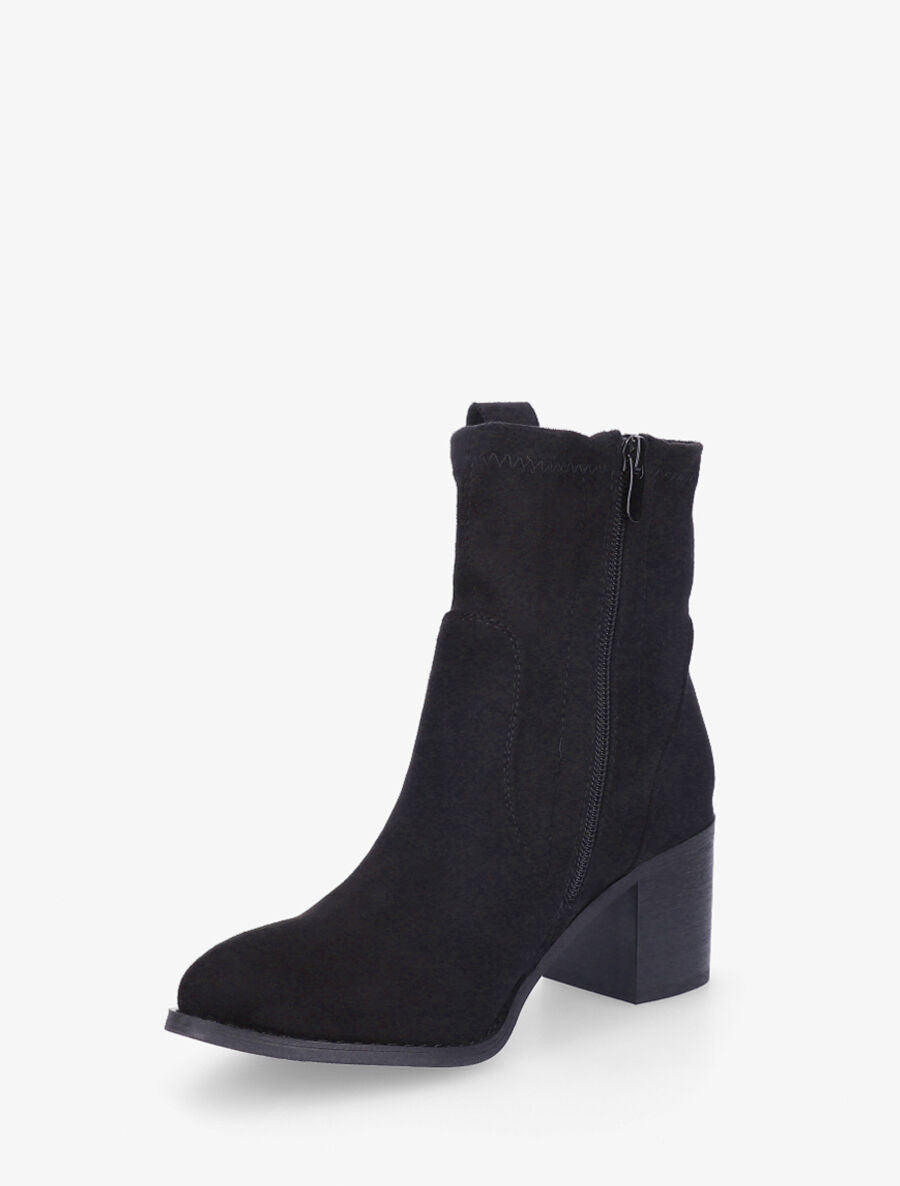Bottines montantes en suédine - Noir - 3