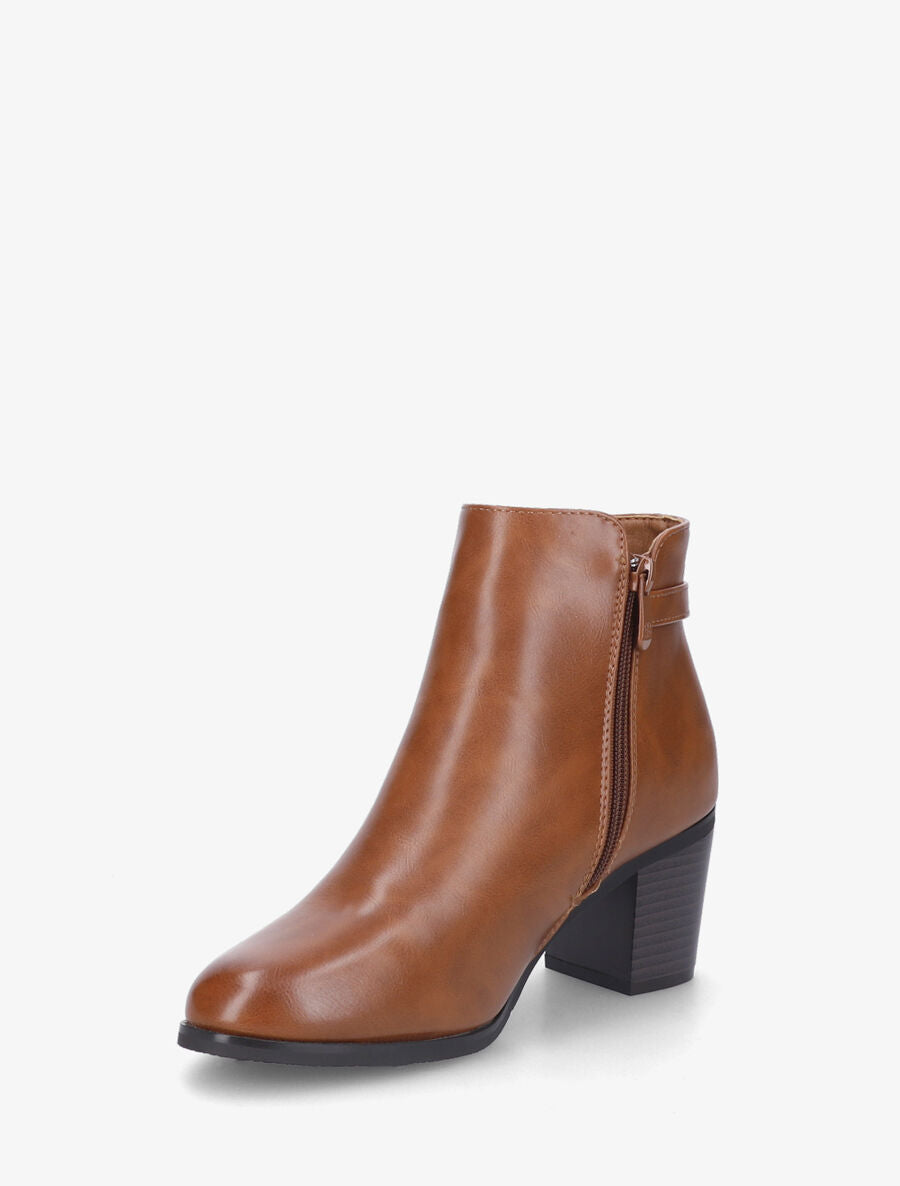 Bottines à boucle - Camel - 3
