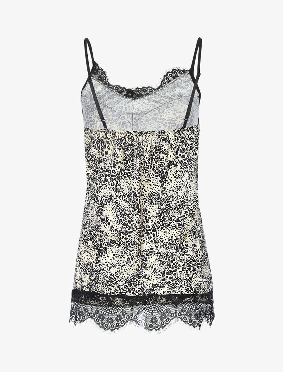 Débardeur à imprimé zébré - Beige/noir - 2