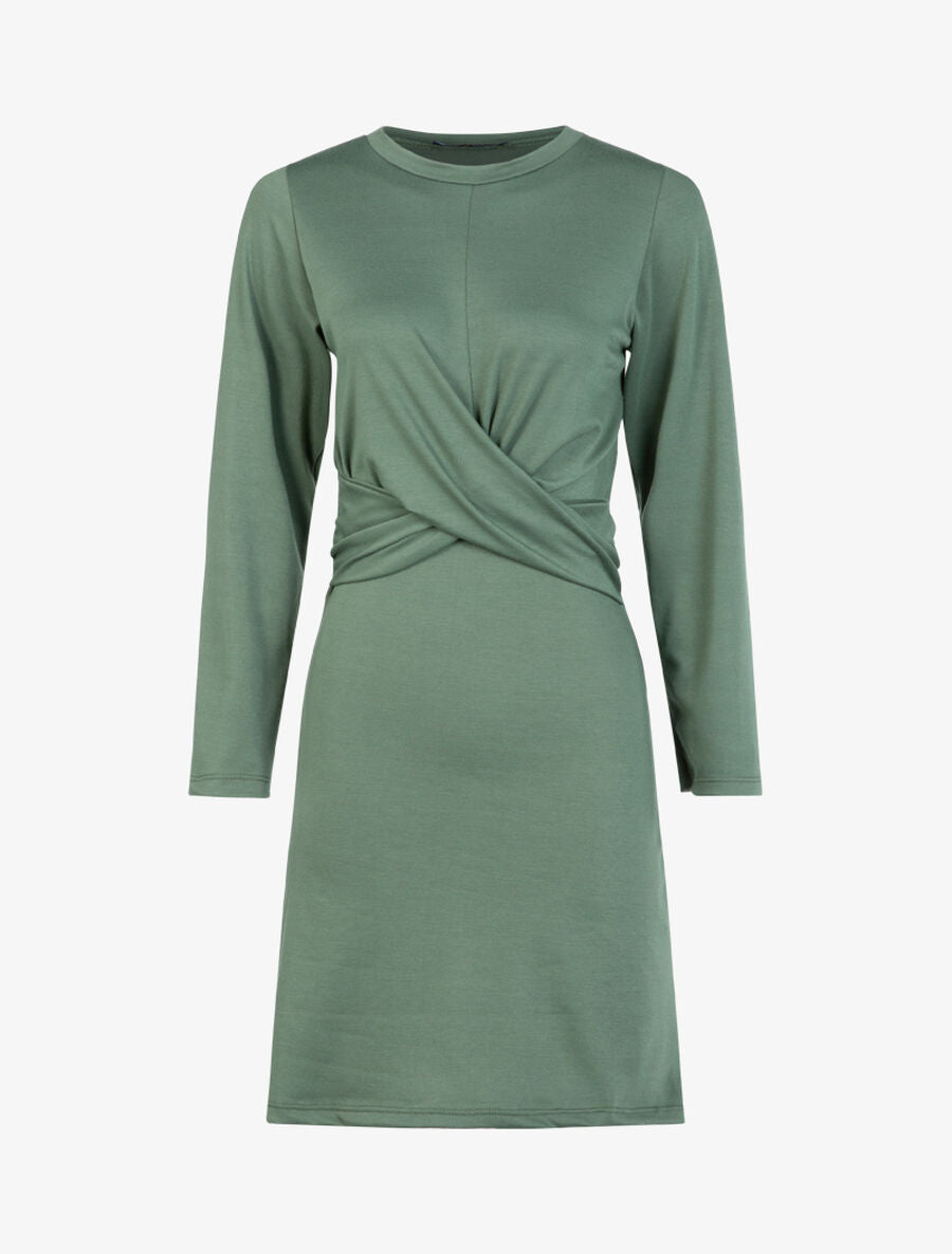 Robe à bandes croisées à la taille - Kaki clair - 1