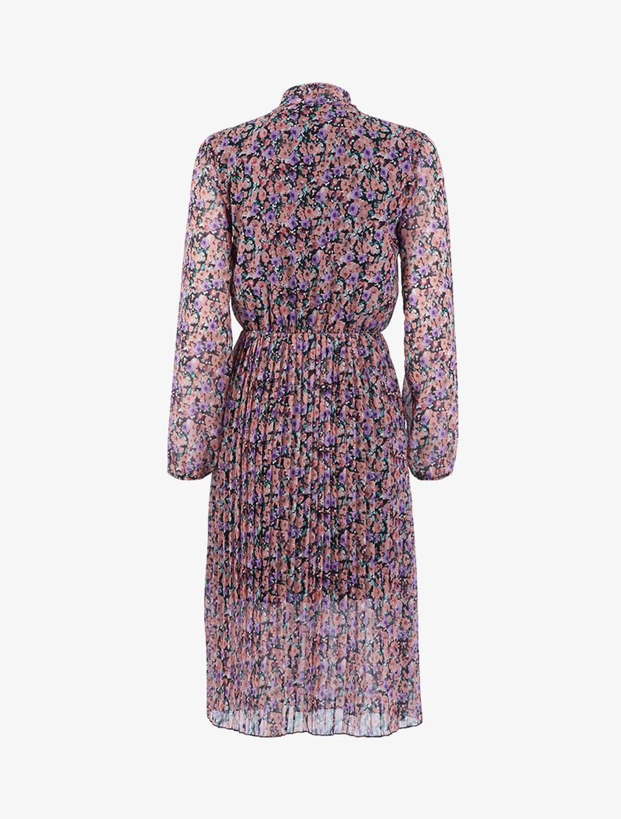 Robe longue fleurie - Rose - 1