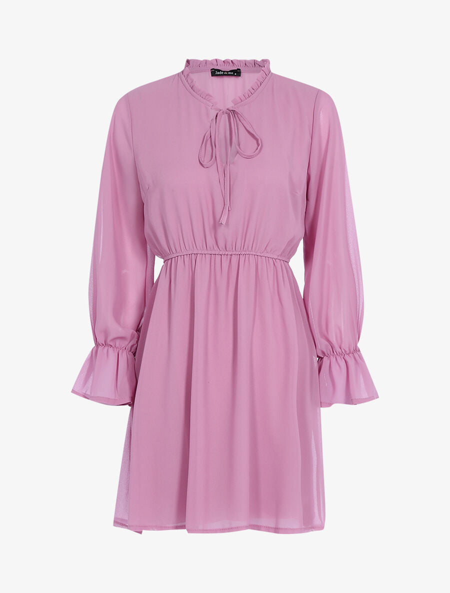 Robe patineuse fluide - Rose - 1
