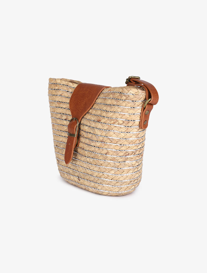 Sac besace Orlane - Beige/argent - 2