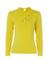 Top fluide à oeillets et lacets - jaune - 1