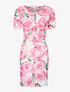 Robe boutonnée à grand imprimé - rose - 3