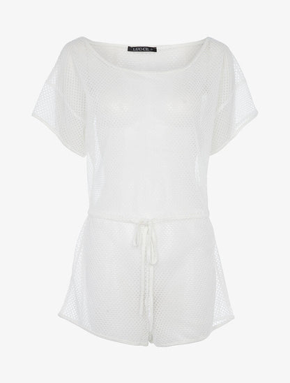 Combishort en filet - blanc - 3