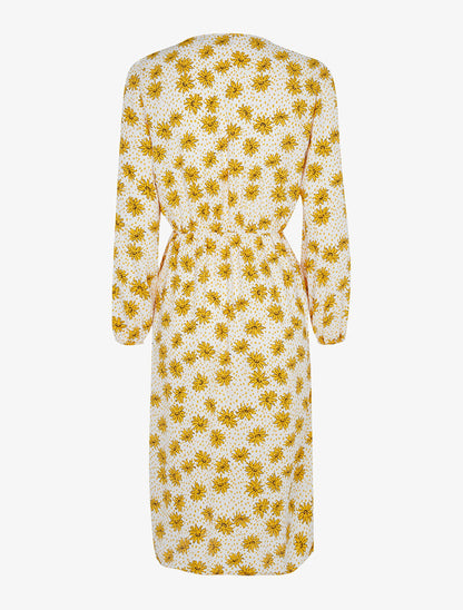 Robe portefeuille légère imprimé pissenlits - jaune - 2