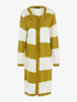 Gilet long oversize à rayures - moutarde/écru - 3