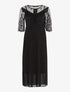 Robe plissée à buste ajouré - noir - 1