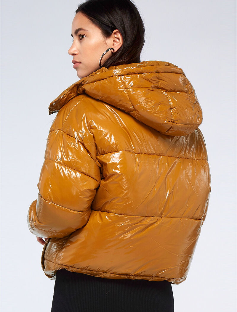 Doudoune lustrée coupe boule - orange - 2