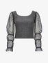 Crop top scintillant - argent - 1