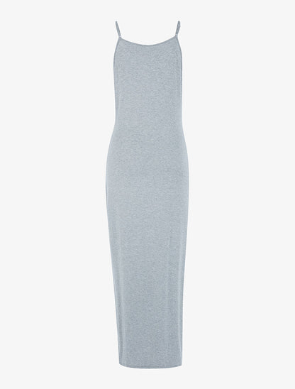 Robe à effet portefeuille - gris clair - 2