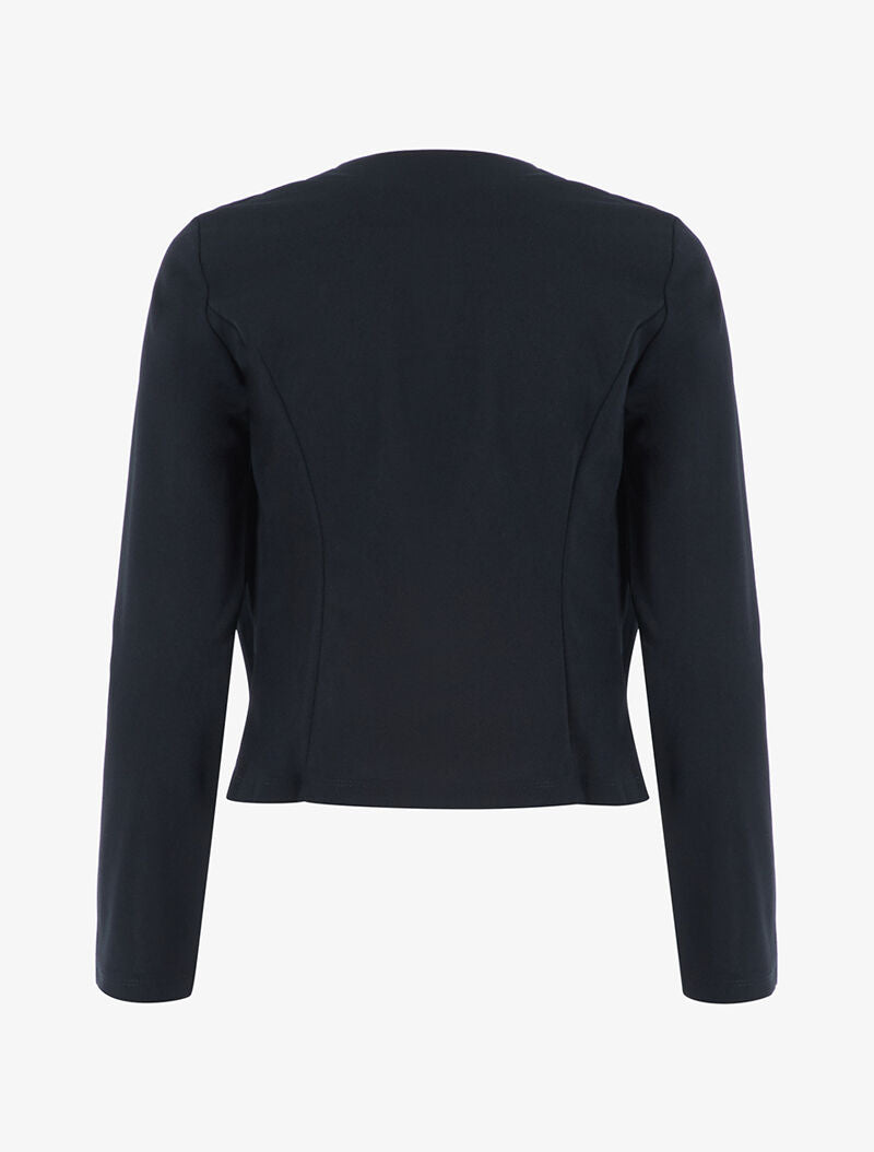 Veste courte à col cranté - noir - 2