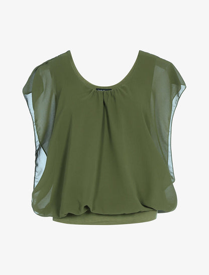 Top ample coupe boule - kaki - 3