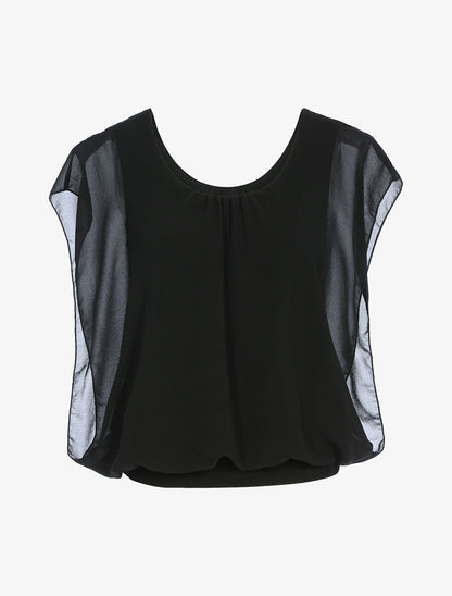Top ample coupe boule - noir - 1